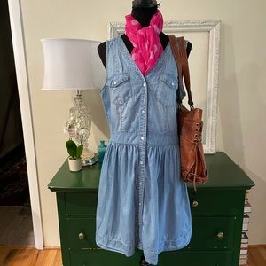 Sleeveless denim Dress